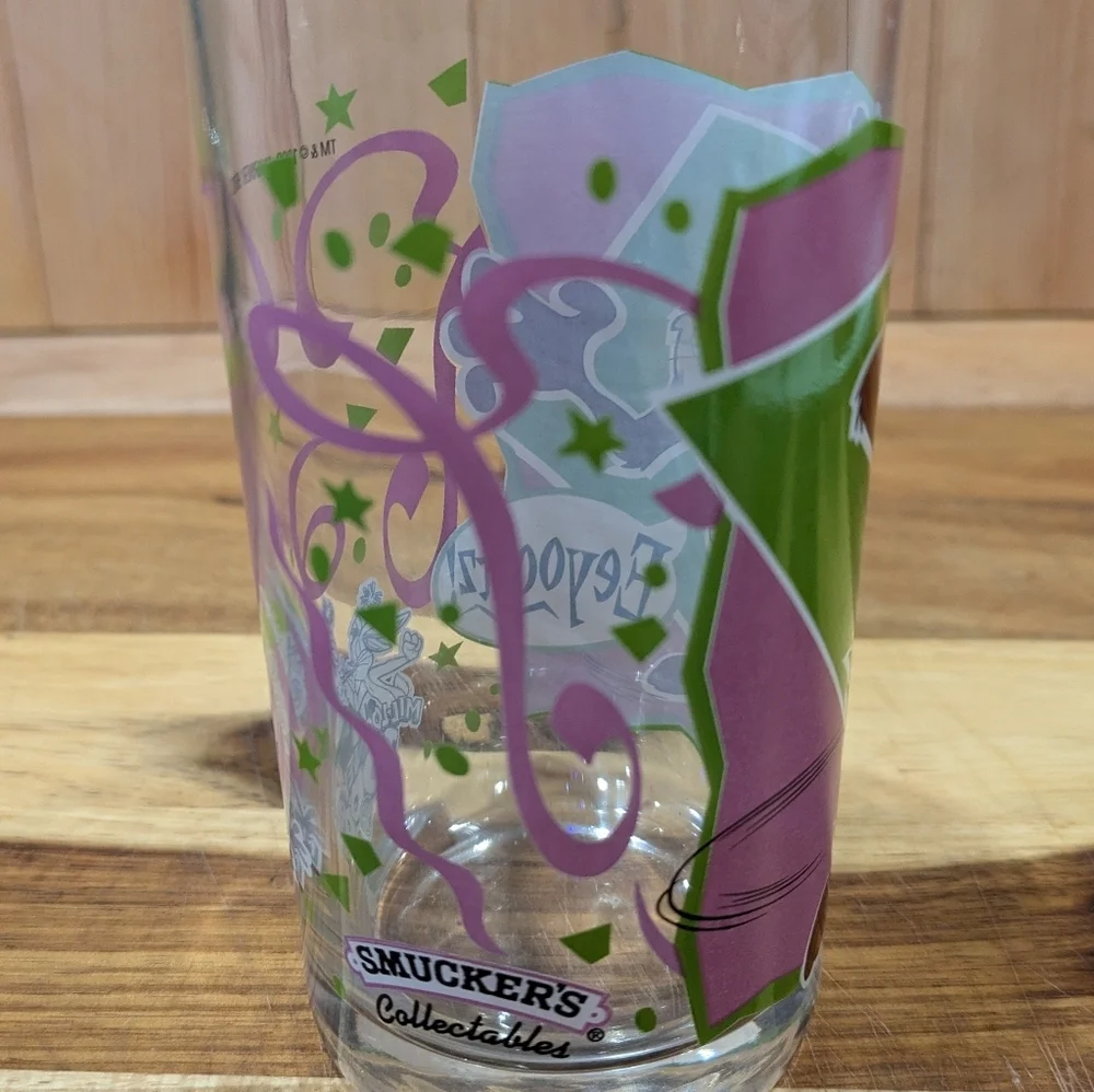 Warner Bros. Taz Glass with Purple and Green Design